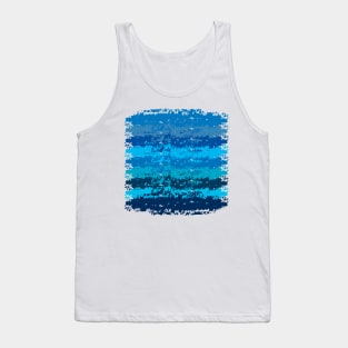 Nine Painted Blue Lines Tank Top